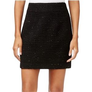 Madison Jules Black and Gold Tweed Skirt, Size 2